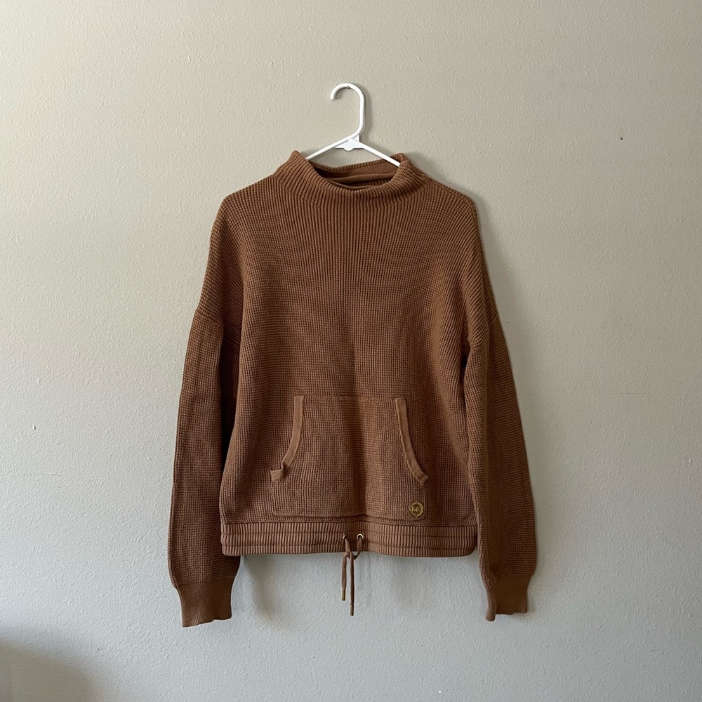 Michael Kors Brown Drawstring Sweater Size Large
